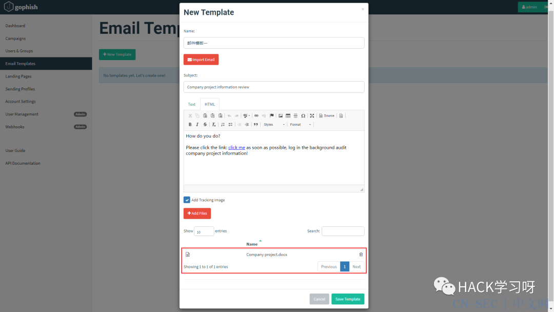 钓鱼攻击：Gophish邮件钓鱼平台搭建