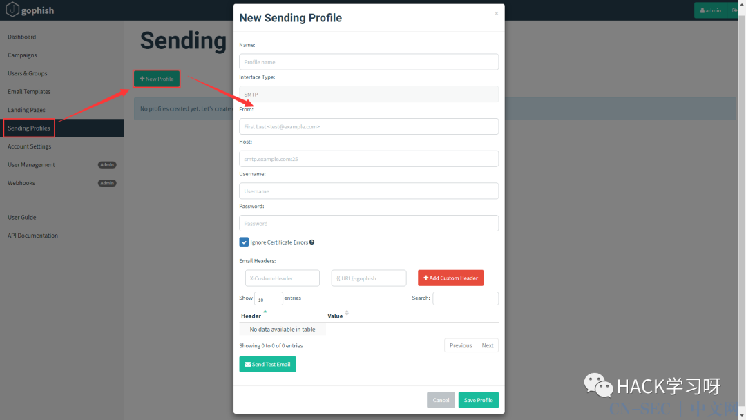 钓鱼攻击：Gophish邮件钓鱼平台搭建